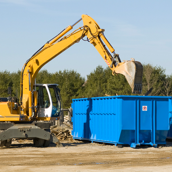 are there any restrictions on where a residential dumpster can be placed in Abernant